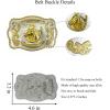imageTOPACC Western Belt Buckle for Men Women Novelty Rodeo Cowgirl Cowboy Belt Buckle for Western Gift Fit 15 InchesF Silver Gold