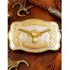 imageTOPACC Western Belt Buckle for Men Women Novelty Rodeo Cowgirl Cowboy Belt Buckle for Western Gift Fit 15 InchesG Silver Gold
