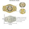 imageTOPACC Western Belt Buckle for Men Women Novelty Rodeo Cowgirl Cowboy Belt Buckle for Western Gift Fit 15 InchesH Silver Gold
