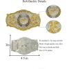 imageTOPACC Western Belt Buckle for Men Women Novelty Rodeo Cowgirl Cowboy Belt Buckle for Western Gift Fit 15 InchesJ Silver Gold
