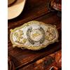imageTOPACC Western Belt Buckle for Men Women Novelty Rodeo Cowgirl Cowboy Belt Buckle for Western Gift Fit 15 InchesJ Silver Gold