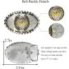 imageTOPACC Western Belt Buckle for Men Women Novelty Rodeo Cowgirl Cowboy Belt Buckle for Western Gift Fit 15 InchesK Silver Gold