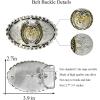 imageTOPACC Western Belt Buckle for Men Women Novelty Rodeo Cowgirl Cowboy Belt Buckle for Western Gift Fit 15 InchesL Silver Gold
