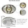 imageTOPACC Western Belt Buckle for Men Women Novelty Rodeo Cowgirl Cowboy Belt Buckle for Western Gift Fit 15 InchesM Silver Gold