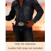 imageTOPACC Western Belt Buckle for Men Women Novelty Rodeo Cowgirl Cowboy Belt Buckle for Western Gift Fit 15 InchesQ Silver