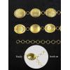 imageTOPACC Western Metal Concho Belt for Women Cowgirl Chain Belts for Dresses Jeans Country Concert OutfitYellow Gold67