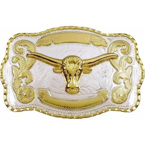 imageTOPACC Western Belt Buckle for Men Women Novelty Rodeo Cowgirl Cowboy Belt Buckle for Western Gift Fit 15 InchesG Silver Gold