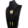 imageTOPACC Native American Bolo Tie for Men Women Gold Western Bolo Tie Initial Letter A To Z Vintage Cowboy NecklaceA