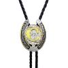 imageTOPACC Native American Bolo Tie for Men Women Gold Western Bolo Tie Initial Letter A To Z Vintage Cowboy NecklaceC