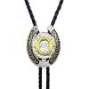imageTOPACC Native American Bolo Tie for Men Women Gold Western Bolo Tie Initial Letter A To Z Vintage Cowboy NecklaceO
