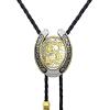 imageTOPACC Native American Bolo Tie for Men Women Gold Western Bolo Tie Initial Letter A To Z Vintage Cowboy NecklaceS