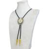 imageTOPACC Native American Bolo Tie for Men Women Gold Western Bolo Tie Initial Letter A To Z Vintage Cowboy NecklaceX