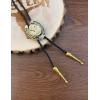 imageTOPACC Native American Bolo Tie for Men Women Gold Western Bolo Tie Initial Letter A To Z Vintage Cowboy NecklaceY