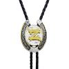 imageTOPACC Native American Bolo Tie for Men Women Gold Western Bolo Tie Initial Letter A To Z Vintage Cowboy NecklaceZ