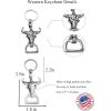 imageTOPACC Western Keychain Bottle Opener Cowboy Horse Bottle Opener Keychain Tool Vintage Key Ring for Western AccessoriesAsilver