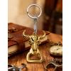 imageTOPACC Western Keychain Bottle Opener Cowboy Horse Bottle Opener Keychain Tool Vintage Key Ring for Western AccessoriesBGold