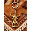 imageTOPACC Western Keychain Bottle Opener Cowboy Horse Bottle Opener Keychain Tool Vintage Key Ring for Western AccessoriesBGold