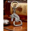 imageTOPACC Western Keychain Bottle Opener Cowboy Horse Bottle Opener Keychain Tool Vintage Key Ring for Western AccessoriesCsilver