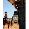 imageTOPACC Western Leather Keychain for Men Women Bag Charms Vintage Cowboy Key Rings for Western AccessoriesA Black
