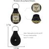 imageTOPACC Western Leather Keychain for Men Women Bag Charms Vintage Cowboy Key Rings for Western AccessoriesA Black