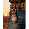 imageTOPACC Western Leather Keychain for Men Women Bag Charms Vintage Cowboy Key Rings for Western AccessoriesB Brown