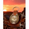 imageTOPACC Western Leather Keychain for Men Women Bag Charms Vintage Cowboy Key Rings for Western AccessoriesB Brown