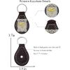 imageTOPACC Western Leather Keychain for Men Women Bag Charms Vintage Cowboy Key Rings for Western AccessoriesE Dark Brown