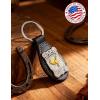 imageTOPACC Western Leather Keychain for Men Women Bag Charms Vintage Cowboy Key Rings for Western AccessoriesE Dark Brown