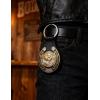 imageTOPACC Western Leather Keychain for Men Women Bag Charms Vintage Cowboy Key Rings for Western AccessoriesF Black