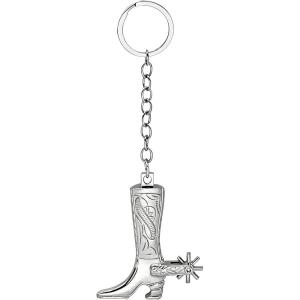 imageTOPACC Western Keychain Bottle Opener Cowboy Horse Bottle Opener Keychain Tool Vintage Key Ring for Western AccessoriesEsilver
