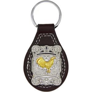 imageTOPACC Western Leather Keychain for Men Women Bag Charms Vintage Cowboy Key Rings for Western AccessoriesE Dark Brown