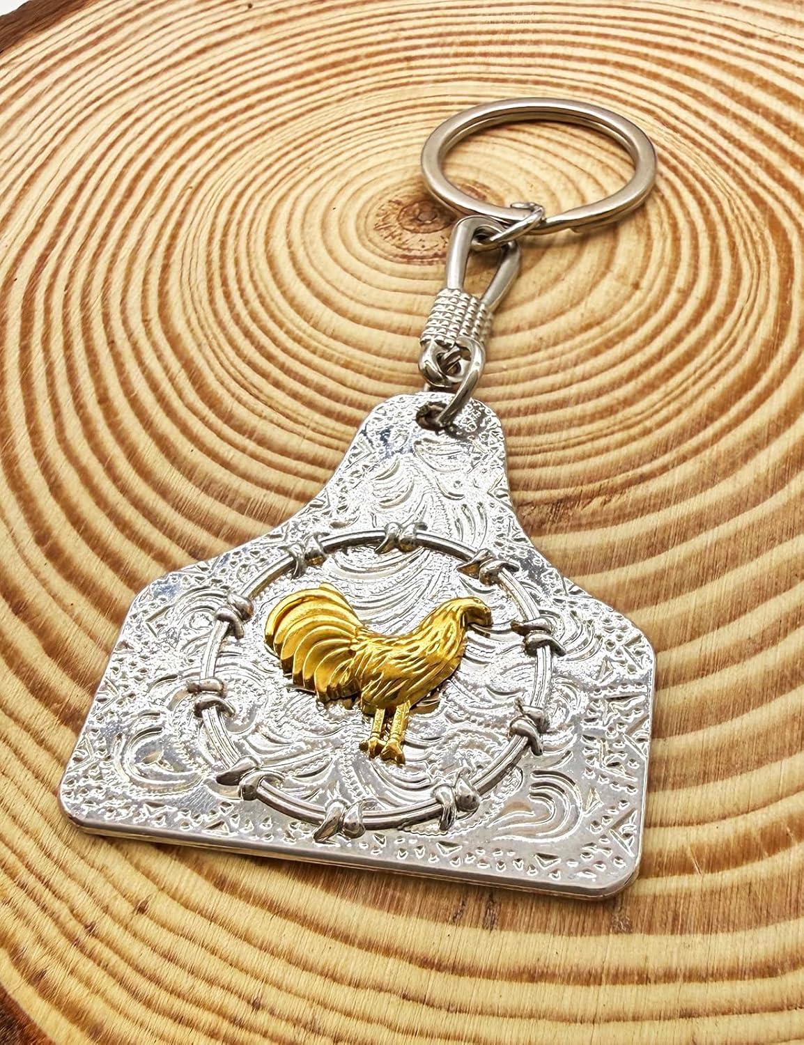 imageTOPACC Western Keychain for Men Women Cowboy Keychain Wallet Vintage Key Ring for Cowgirl AccessoriesBsilver