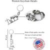 imageTOPACC Western Keychain for Men Women Cowboy Keychain Wallet Vintage Key Ring for Cowgirl AccessoriesDsilver