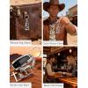 imageTOPACC Western Keychain for Men Women Cowboy Keychain Wallet Vintage Key Ring for Cowgirl AccessoriesDsilver