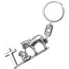 imageTOPACC Western Keychain for Men Women Cowboy Keychain Wallet Vintage Key Ring for Cowgirl AccessoriesDsilver
