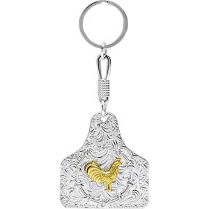 imageTOPACC Western Keychain for Men Women Cowboy Keychain Wallet Vintage Key Ring for Cowgirl AccessoriesBsilver