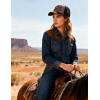 imageTOPACC Western Trucker Hat for Men Women Vintage Cowboy Country Hats Cute Baseball Cap for Western OutfitV Grey