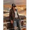 imageTOPACC Western Trucker Hat for Men Women Vintage Cowboy Country Hats Cute Baseball Cap for Western OutfitW Grey