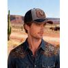 imageTOPACC Western Trucker Hat for Men Women Vintage Cowboy Country Hats Cute Baseball Cap for Western OutfitY Grey