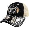 imageTOPACC Western Trucker Hat for Men Women Vintage Cowboy Country Hats Cute Baseball Cap for Western OutfitI Black