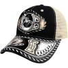 imageTOPACC Western Trucker Hat for Men Women Vintage Cowboy Country Hats Cute Baseball Cap for Western OutfitJ Black