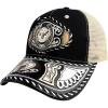 imageTOPACC Western Trucker Hat for Men Women Vintage Cowboy Country Hats Cute Baseball Cap for Western OutfitK Black