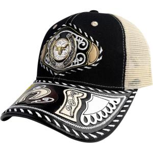 imageTOPACC Western Trucker Hat for Men Women Vintage Cowboy Country Hats Cute Baseball Cap for Western OutfitK Black