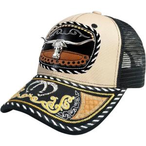 imageTOPACC Western Trucker Hat for Men Women Vintage Cowboy Country Hats Cute Baseball Cap for Western OutfitM Beige