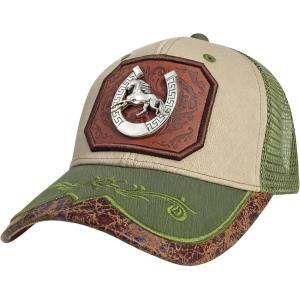 imageTOPACC Western Trucker Hat for Men Women Vintage Cowboy Country Hats Cute Baseball Cap for Western OutfitQ Green