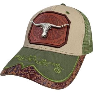 imageTOPACC Western Trucker Hat for Men Women Vintage Cowboy Country Hats Cute Baseball Cap for Western OutfitR Green
