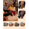 image:imageTOPACC 2 Pack Western Belts for Men Women Without Buckle Cowgirl Cowboy Belt Strap 15A Blackbrown