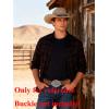 image:imageTOPACC 2 Pack Western Belts for Men Women Without Buckle Cowgirl Cowboy Belt Strap 15A Blackbrown