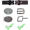 image:imageTOPACC 2 Pack Western Belts for Men Women Without Buckle Cowgirl Cowboy Belt Strap 15D Blackdark Brown