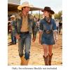 image:imageTOPACC 2 Pcs Western Belts for Men Women Without Buckle Cowgirl Cowboy 15 Leather Country Belt for Jeans Pants DressesA Blakcbrown